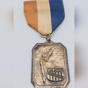 AAU Junior Olympics Swimming Medal with Ribbon Quaker Oats